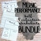 Music Performance Self-Evaluation Worksheets Bundle Digital Resources